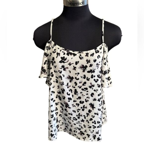 Bar111  adjustable straps black & white print top. Size Large - Picture 1 of 4